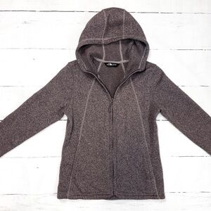 Women’s North Face Heather Purple Fleece Hooded Jacket